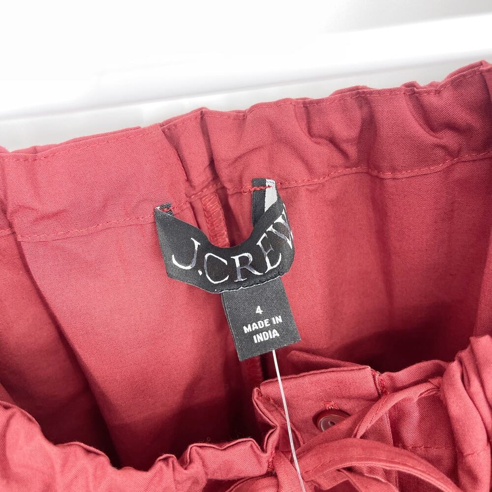 J.Crew Cinched-waist shirt-dress in Brilliant Red Size 4 NWT - Picture 7 of 9